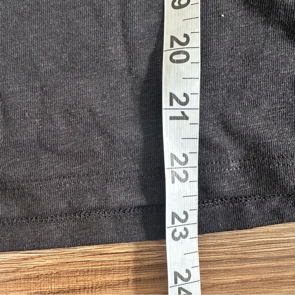 Talbots Womens Top Linen Gold Bead Trim Tee‎ Black Short Sleeve Petite Small NEW - Picture 5 of 7